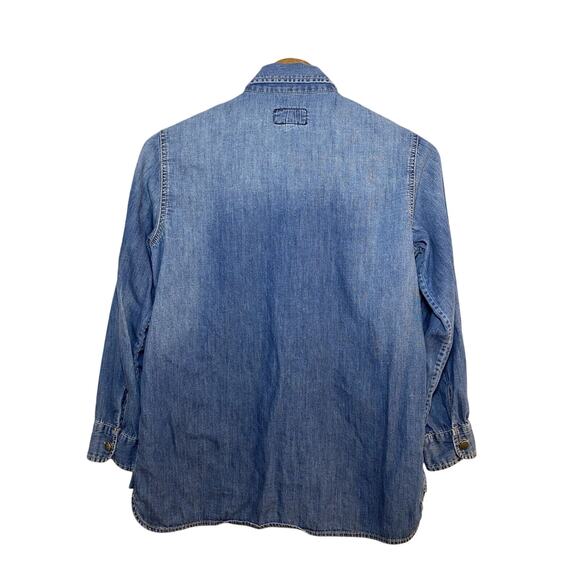 Current Elliott Denim Top Womens Size 2 Studded Button Down The Perfect Shirt - Picture 2 of 6